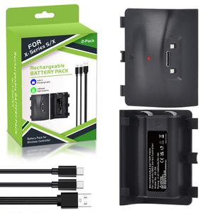 Xbox 시리즈 X/S용 배터리팩 X용 2팩 배터리 S2 in 1 충전 케이블 포함Xbox one용 아님