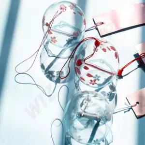 일본 유리 풍경종 일식집 횟집 이자카야 현관 처마 문종 윈드차임 일본풍 업소용 에도후링 투명 가정용 챠