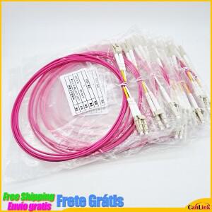 LC-LC 멀티 모드 OM4 광섬유 케이블, 멀티 모드 듀플렉스 LC-UPC 광섬유 점퍼 패치 코드, 1m, 2m, 3m, 5m,