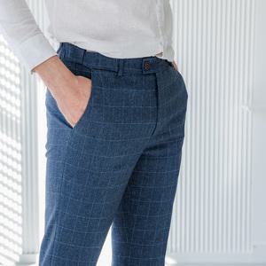 3.9세컨즈 남성 여름 윈도체크 글랜체크 히든밴딩 스판 정장바지 (30사이즈~38사이즈)