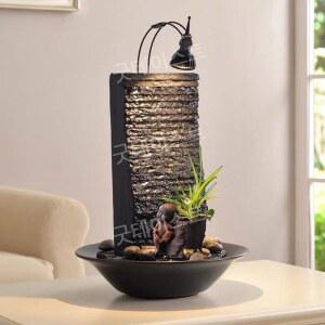 커넷 오피스 일본식 물 작은 회사 플랫 실내분수 행운 분수 높이 조명 흐르는 실내 개업선물