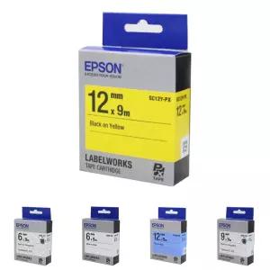 EPSON)라벨프린터리본(SC12Y)노랑 흑문자/라벨/프린터/테이프/리본/프린트/카트리지/라벨용/인쇄