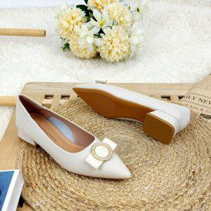 [제이시]제이시 발편한 굽낮은 3cm 여성 웨딩 리본 구두 K280