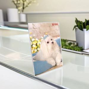 세모네모 액자형 5X7꽂이 사진액자 포토액자 작은 책상용 탁상용 투명 테이블 인테리어