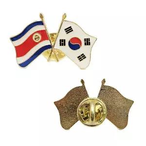 /로고마크 한국-코스타리카 국기 교차 뱃지