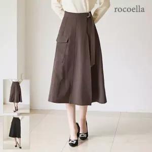 로코엘라 헤이리 A라인 랩 카고 스커트