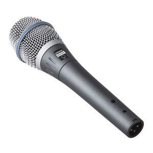 Shure New BETA 87A 슈퍼Cardioid 콘덴서 보컬 마이크 마이크로폰 스탠드 케이블 연결 이어폰 BETA87A 2744