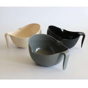 국산 쌀세척볼 손잡이 과일 야채 씻는 그릇 3컬러