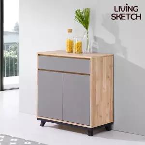 [리빙스케치] 국내제작 루크바트 800 주방 수납장[착불]하부장 홈카페 뷔페장 팬트리장