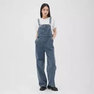 [LAP] 트임 포켓 데님 오버롤 팬츠 AQ1DO320_DG