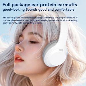 [누리SOUND]Xiaomi 호환용 무선 헤드폰 Bluetooth5.3 접이식 휴대용 40mm 드라이버 게임 음악 오버 이어 3D