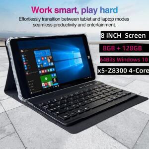8GB RAM 128GB ROM 8인치 Windows 10 태블릿 쿼드 코어 64비트 Intel Atom x5-Z8300 CPU 1280 x 800 IPS 해