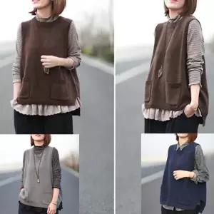 여성 데일리 봄가을 조끼 베스트 니트 조끼 (10755497)