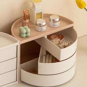 책상 보관 화장품 틈새수납 3단서랍 정리함 코너 탁상 수납함