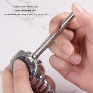 스테인리스 스틸 녹슬지 않는 기계식 손목시계 크라운 와인더, 와인딩 도구, 시계 수리 키트