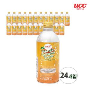 UCC 망고향  크리미 소다 490ml x 24개(1박스) 탄산음료,일본사이다