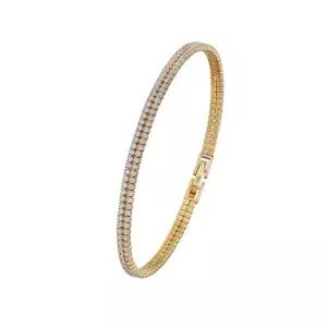 실버 두줄 테니스 팔찌