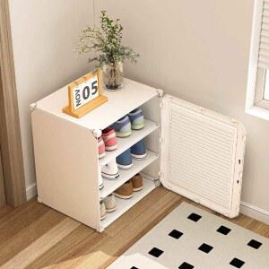 캠핑 신발장 6켤레 화이트 펜션 정리함 카라반 현관 신발 보관함