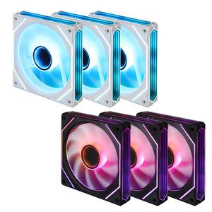 몬스타 가츠 XF120 4페이스 리버스 RGB 화이트 3팩 컴퓨터 케이스 저소음 쿨러 팬