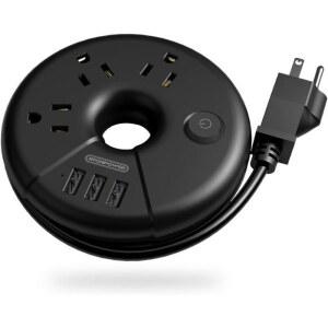 멀티탭 멀티어댑터 도넛 변환 모직스 블랙 파워베이글 싱가포르 MOGICS POWER