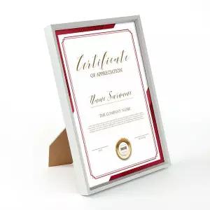 [보리보리/도토로]모던라인 입체 상장액자(A4) (실버)벽걸이 졸업장액자