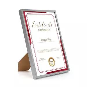 [보리보리/도토로]모던라인 평면 상장액자(A4) (그레이) 자격증액자