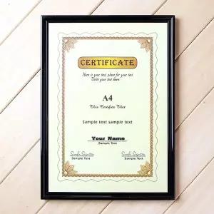 [보리보리/도토로]A4 상장액자 (블랙) / 졸업장 사진 벽걸이 액자