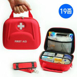 19종 약품세트 휴대용 구급가방 응급 키트 레드 가정용 구급함 구급파우치 차량용