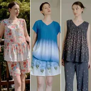 라페어 산토리니 인견 썸머 여성 파자마 3세트