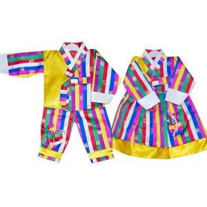 돌금박색동동자동녀옷-색상3가지불교용품도매,무속용품도매,동자한복,동녀한복