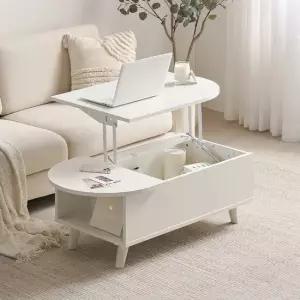 이즈 무드 타원형 1200 거실 리프트업 소파테이블 IJL301