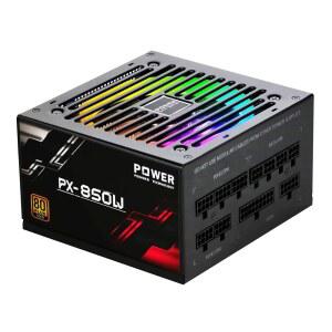 POINWER 850와트 5년 케이스 액티브 장치 공급 PSU PFC 모듈식 고성능 80 게이밍 커패시터 12CM 골드 ATX RGB 플러스 전원 105 850W 무음 컴퓨터용 보증
