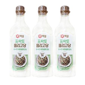 CJ제일제당 백설 프락토 올리고당 1.2kg 3개 쌀엿 설탕 물엿 요리당