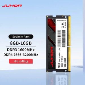JUHOR MEMORIA RAM DDR4 8GB 16GB 2666MHZ 3200MHZ DDR3 1600MHZ SO 노트북 고성능 메모리
