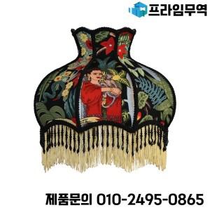 술이 달린 정글 전등갓 테이블 조명용 절묘한 램프 커버 럭셔리 레트로 유명한 화가 자카드