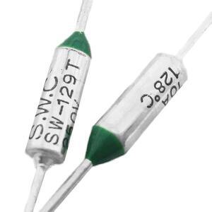 SW-129T 마이크로 온도 열 퓨즈 TF 컷오프 128 ℃ 10A 250V 개