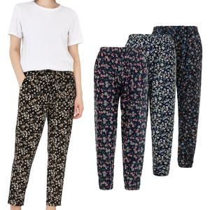 2장세트 유니미스 여성 여름 꽃무늬 몸빼바지 지퍼바지