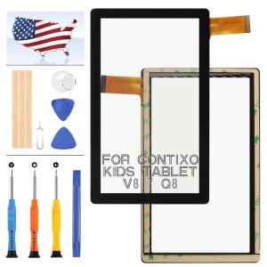 Contixo 16G V8-2 V9-3 / WEFAD 2HIX 30핀 태블릿 PC 센서 전체 패널 교체 수리 부품 키트 + 무료 도구용 7인치 터치스크린 디지타이저 글래스 (17.3cm x 10.5cm)