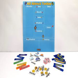 교실용 데일리루틴 벽걸이 유아 영어 달력 캘린더 날짜 영어펠트교구
