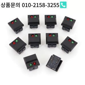 Honyone PB86-B2 블랙 대형 캡 빨간색 및 녹색 LED 순간 8 핀 제어 푸시 버튼 10 개