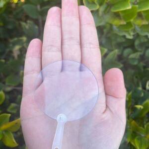 미니 여름 투명 원형 휴대용 부채 우치와 키링 꾸미기 초등 만들기 재료 수업 공예 DIY 유치원 어린이집