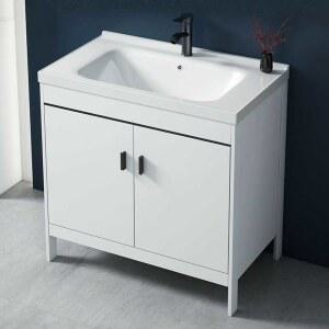 세면대하부장 건식 세트 욕실 욕실장 수납장 캐비닛 코너 세라믹 심플 화장실 원목 세트1