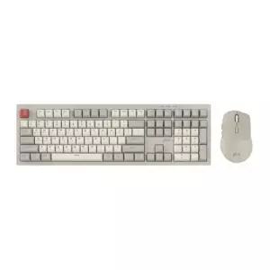 지클릭커 OFFICEPRO WMK50 사일런스 M RGB 무소음 방수 무선 블루투스 108 키보드 마우스 세트 Retro Cappuccino