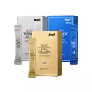 SNP 워터 슬리핑 팩 스틱형 20포 (4ml x 20개) 다이아몬드 바다제비집 골드콜라겐