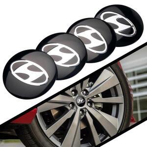 자동차 알루미늄 로고 휠 센터 허브 캡 배지 스티커 현대 소나타 I20 엘란트라 아반떼 산타페 악센트 소나