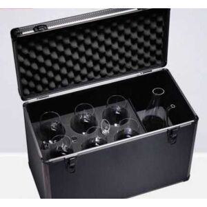 와인캐리어(블랙) 위스키 와인잔 6구 가방 보관 케이스 손잡이 대형