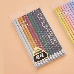 모나미 BAUHAUS 삼각지우개연필세트(2B 12본입)