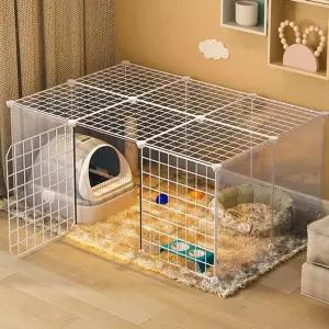 반려동물 펜스 울타리 가정용 실내 벽체10P+덮개6P 강아지 고양이 운동장 철장