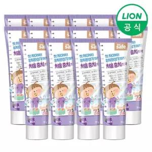 키즈세이프 포도향 어린이치약 90g 16개 저불소 유치케어 자일리톨 칼슘 함유