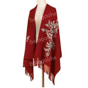 고급 여성숄 머플러 가을 겨울 캐시미어 스카프 한복 숄 웨딩 드레스 해피